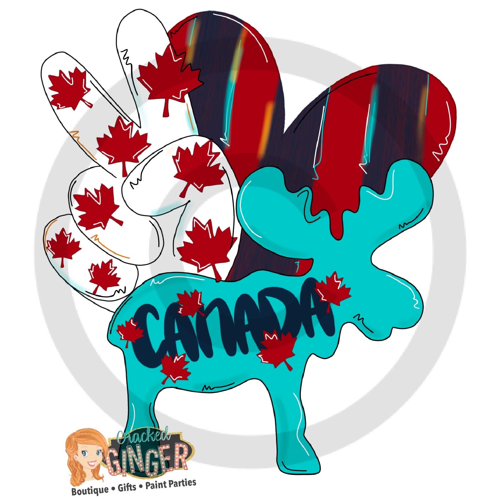 Peace Love Canada Moose