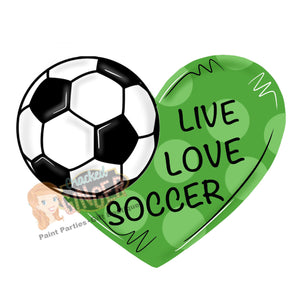 Live Love Soccer Heart Ball