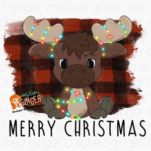 Christmas Moose PNG Sublimation image instant download