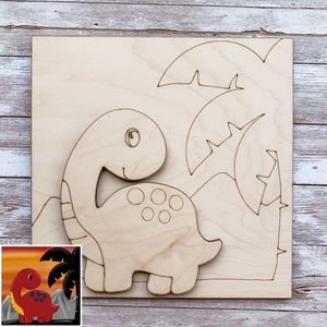 Dino square Paint Kit