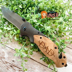 Personalized Wooden Handled Pocket Knife
