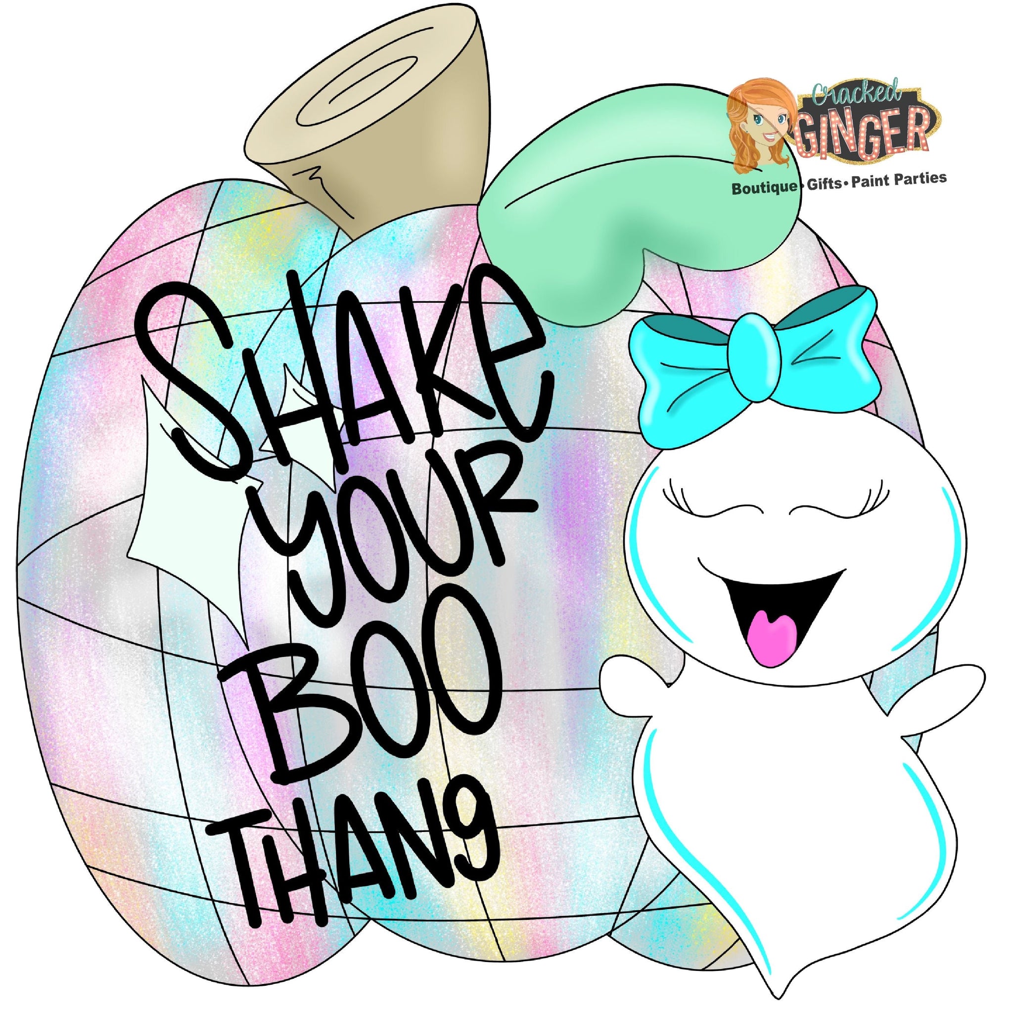 Disco Ghost Shake Your Boo Thang Cutout and Kits