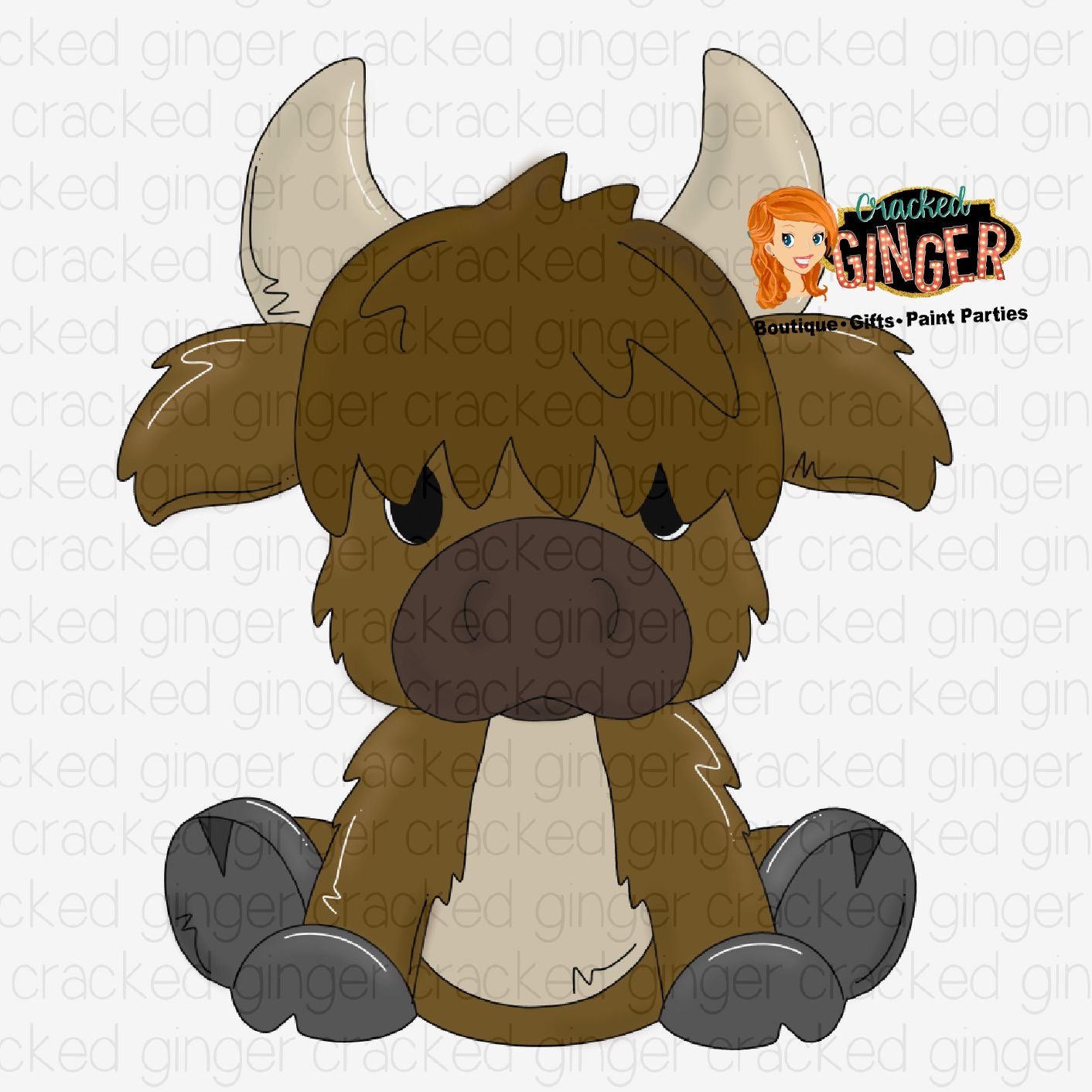 Highland Cow Template – Cracked Ginger for Free Printable Highland Cow Template