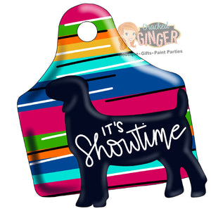 It’s showtime ear tag goat Cutout and Kits