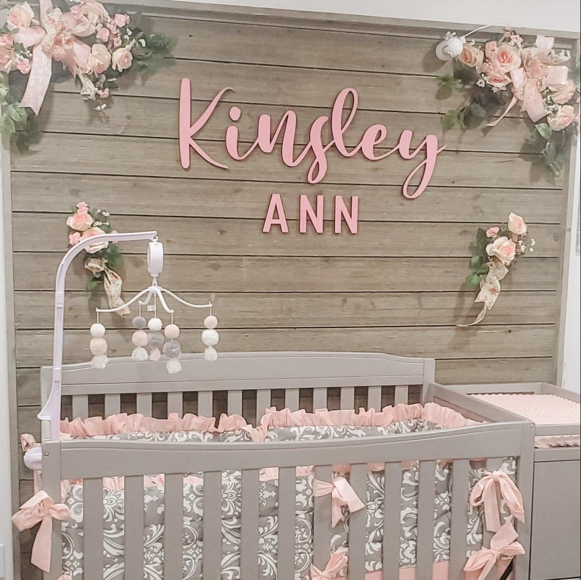 Personalized wooden name wall art