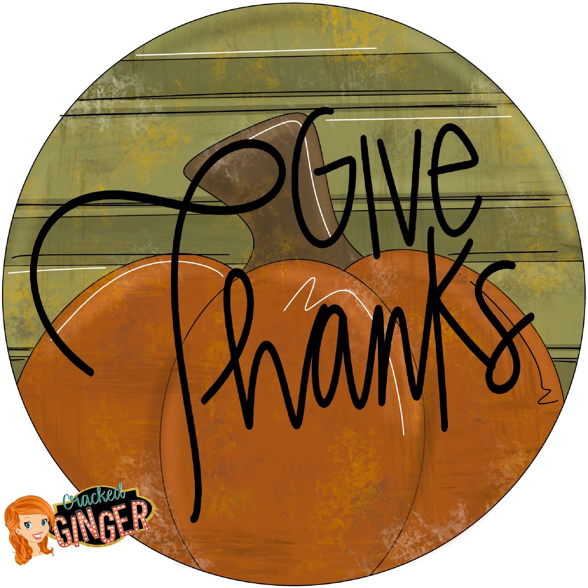 Give Thanks Pumpkin Round Cutouts and Kits