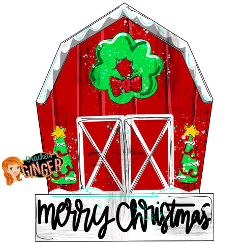 Merry Christmas Barn Cutouts and Kits
