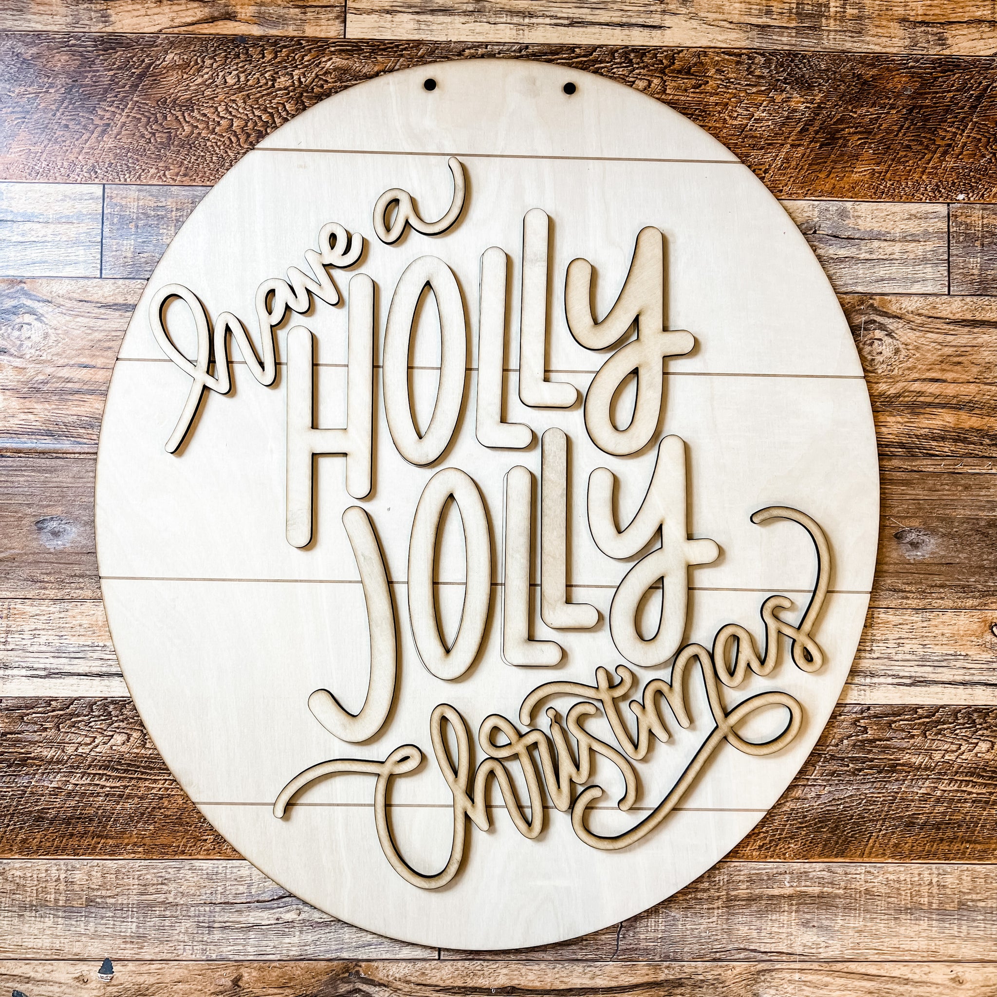 Have a Holly Jolly Christmas door hanger sign