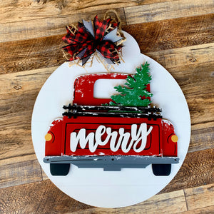 Christmas Truck and Tree sign