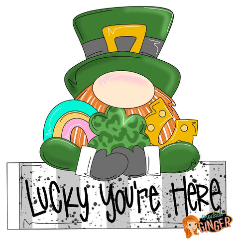Leprechaun with charms Template