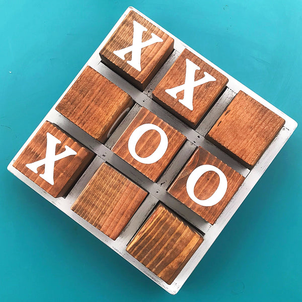 Wooden Tic-Tac-Toe Board