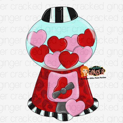 Gumball machine Valentine’s Day Cutout and Kits